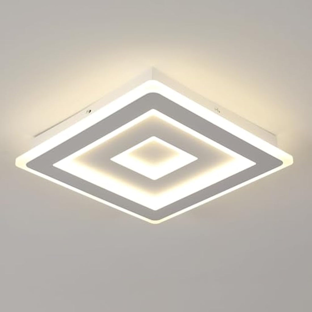 Jolof Store Modern Square LED Ceiling Light – 52W Acrylic White Lamp 4500K