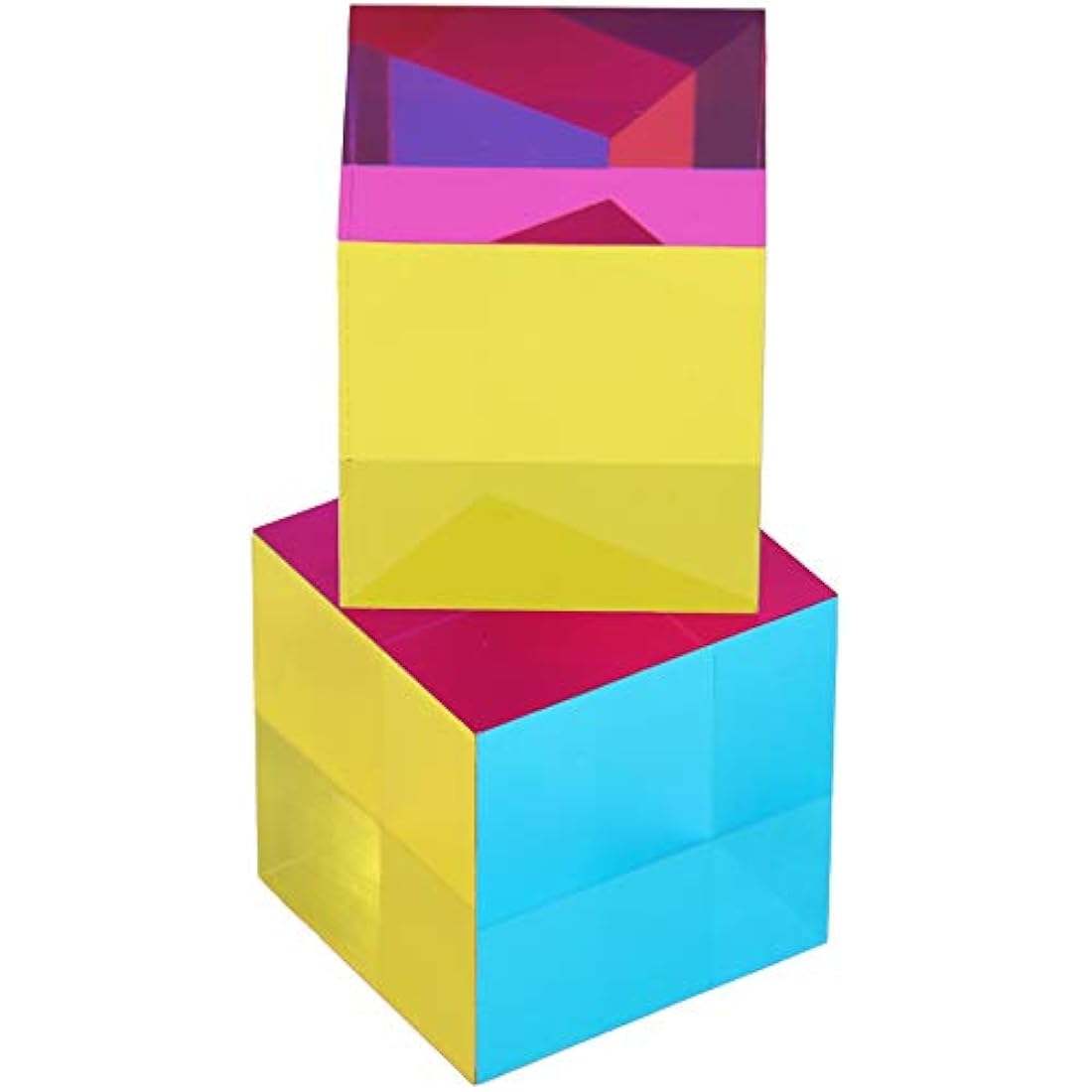 CMY Mixing Color Cube – 50mm Acrylic Optical Prism Desktop Toy