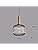 Modern Grey Glass Pendant Light – Gold Copper LED Chandelier