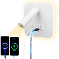 uksunvi LED Reading Lamp – 12W Wall Spotlight with USB & Type-C Ports