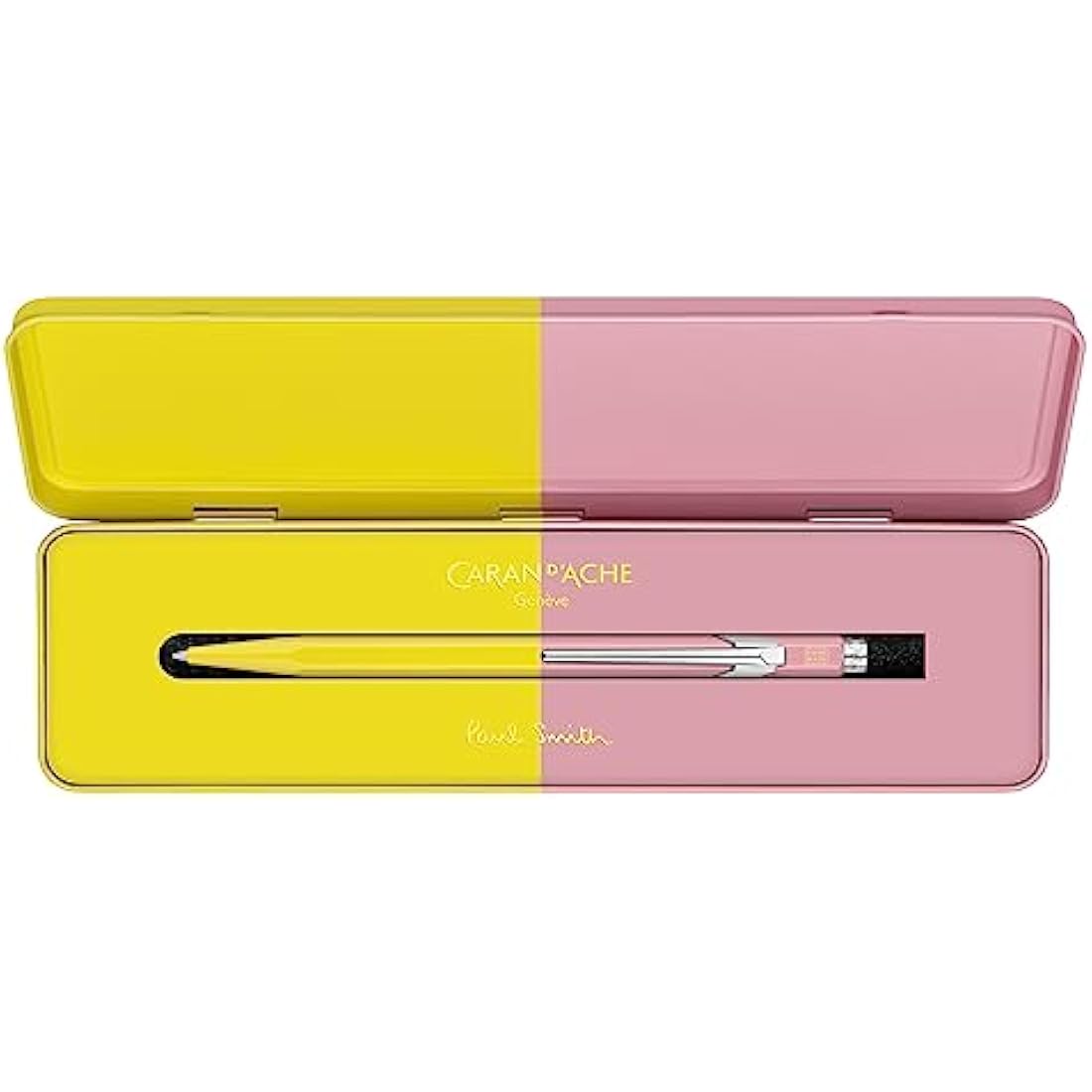 Caran d'Ache 849 Paul Smith Ballpoint Pen – Chartreuse/Rose Aluminium