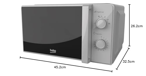 Beko MOC20100SFB Solo Microwave | 20L Capacity, 700W - Silver