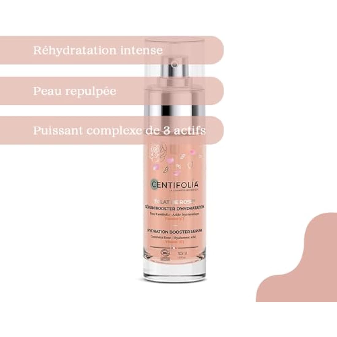 Centifolia Éclat de Rose Sérum Booster d'Hydratation Bio - 30ml