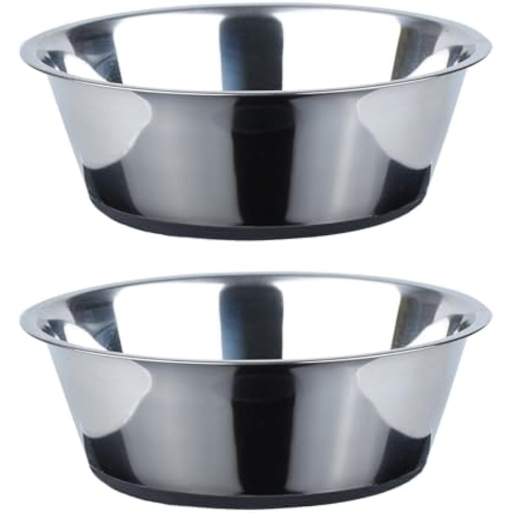 PEGGY11 Stainless Steel Dog Bowls – Nonslip 3.8L Large Pet Feeder, 2 Pack