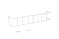 Sauvic Extendable Window Planter Guard - White Painted Steel, 100-150 cm