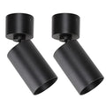 Klighten 2pcs Rotatable Matt Black Ceiling Spotlight | GU10 Aluminum