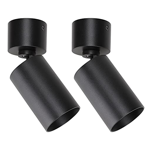 Klighten 2pcs Rotatable Matt Black Ceiling Spotlight | GU10 Aluminum