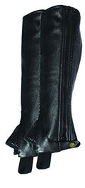 Rhinegold Soft Leather Horse Riding Chaps – Black Gaiters – X Large
