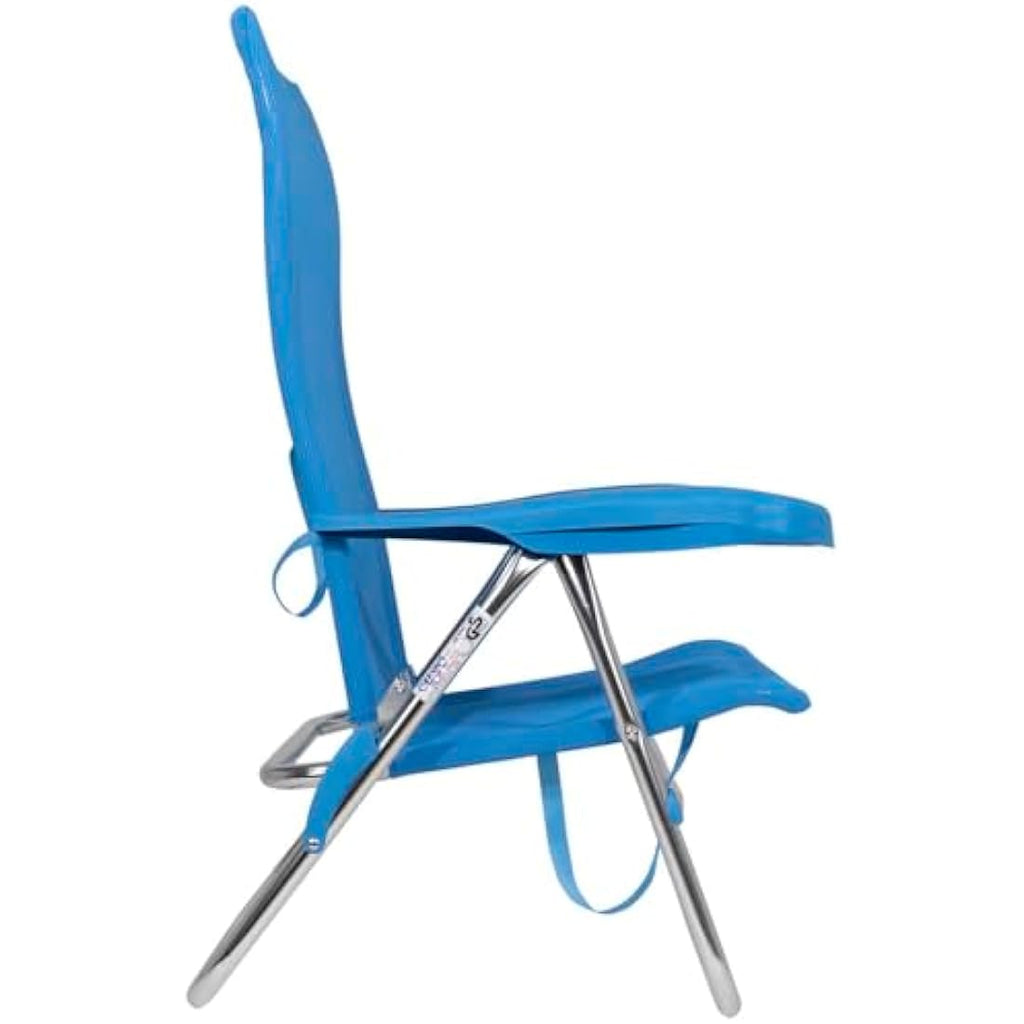 Crespo AL-205 Beach Chair – 7-Position Adjustable Outdoor Seat - White