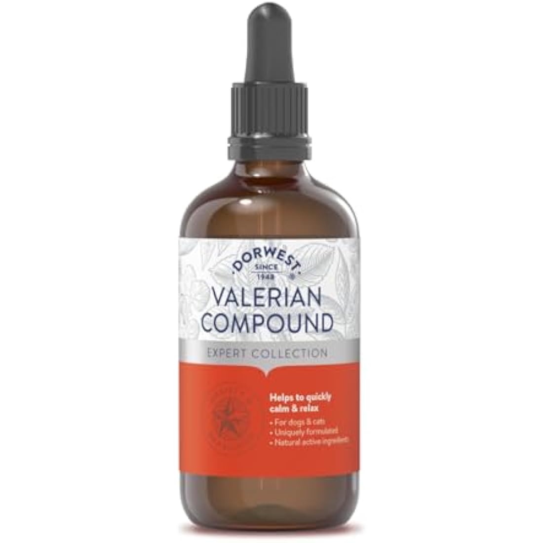 Dorwest Valerian Compound for Dogs and Cats | Fast-Acting Calming Drops 100ml