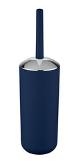 WENKO Brasil Toilet Brush and Holder – Dark Blue TPE Bathroom Set