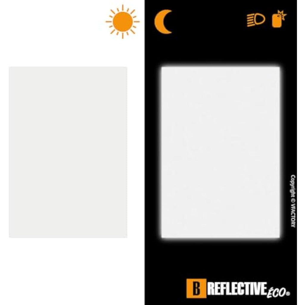 B REFLECTIVE Éco COLORS - White Reflective Adhesive Sheet, 20 x 30 cm