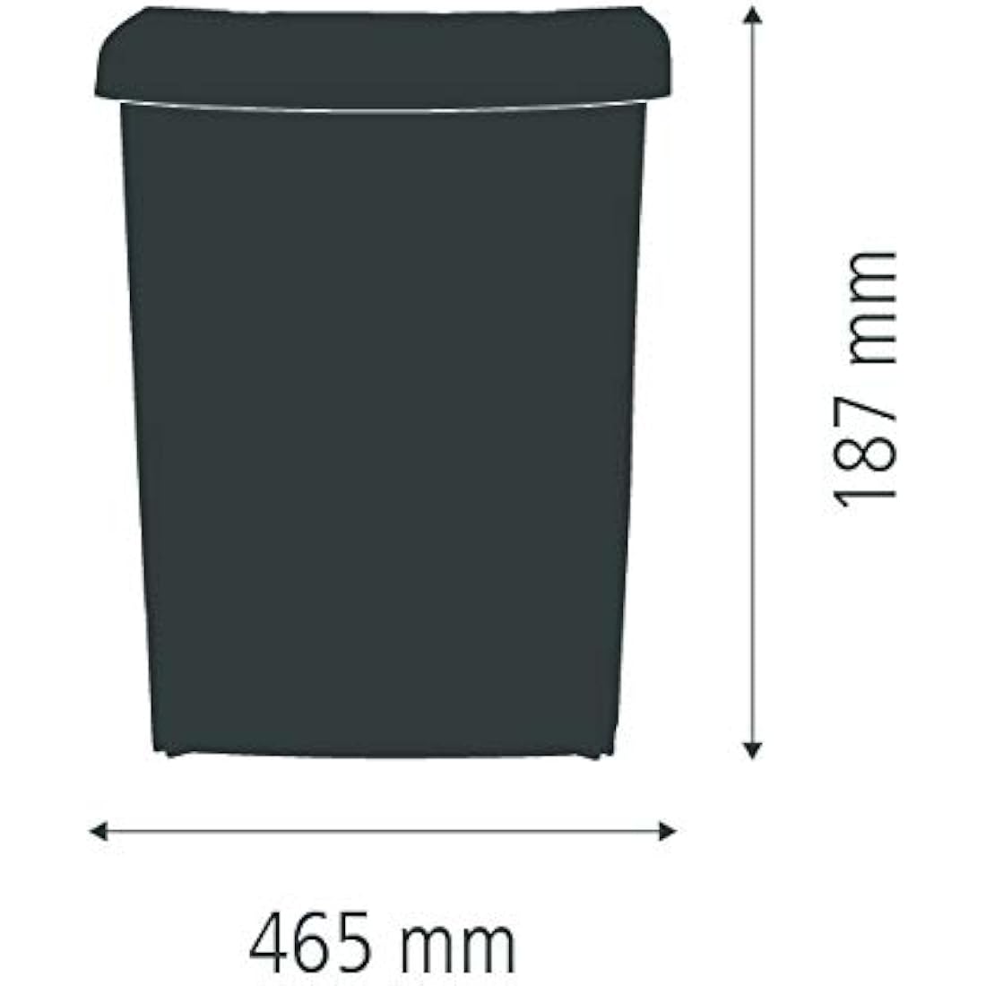 Brabantia 10L Built-in Cupboard Bin | Black Under-Sink Waste Bin
