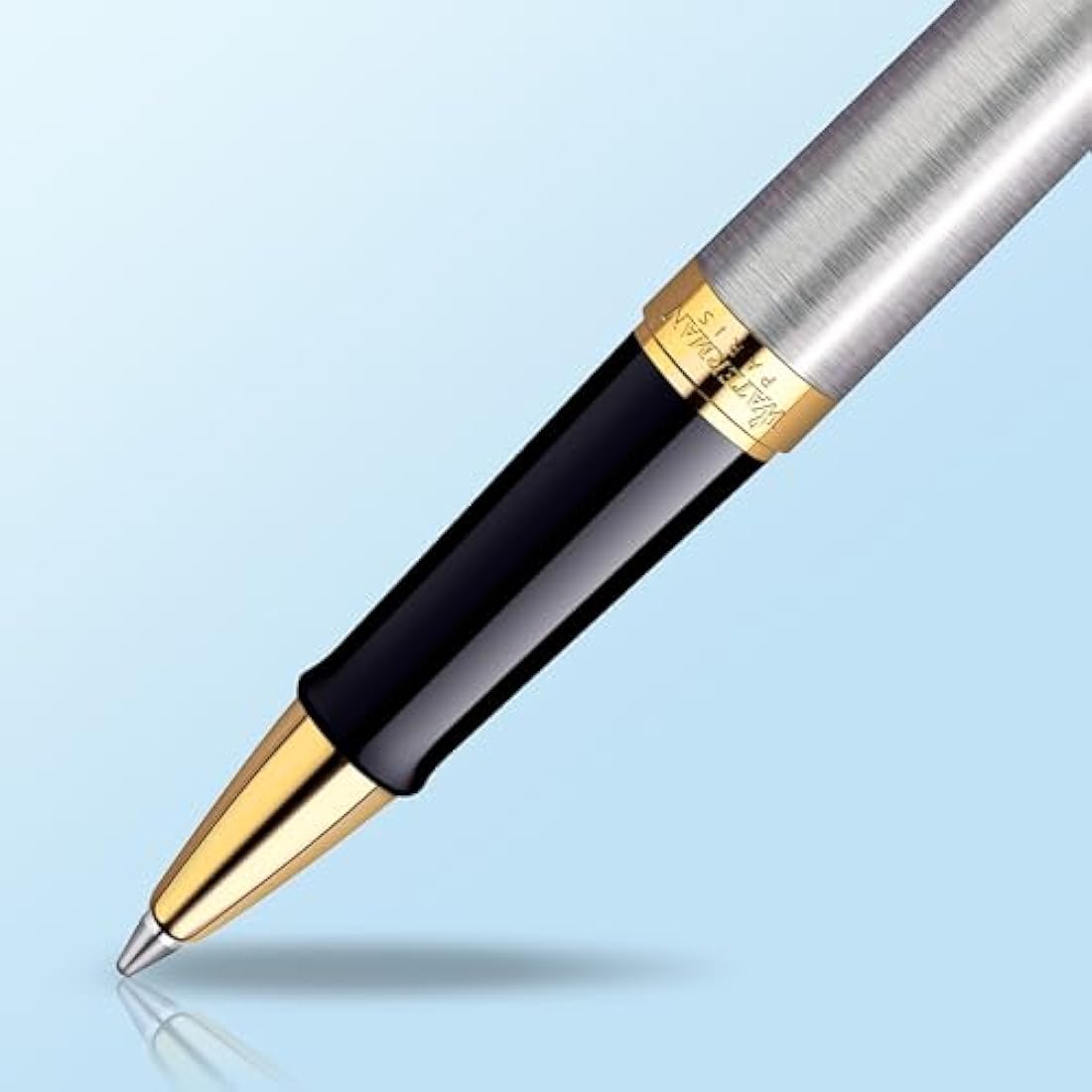 Waterman Hémisphère Rollerball Pen – Stainless Steel & 23k Gold Trim