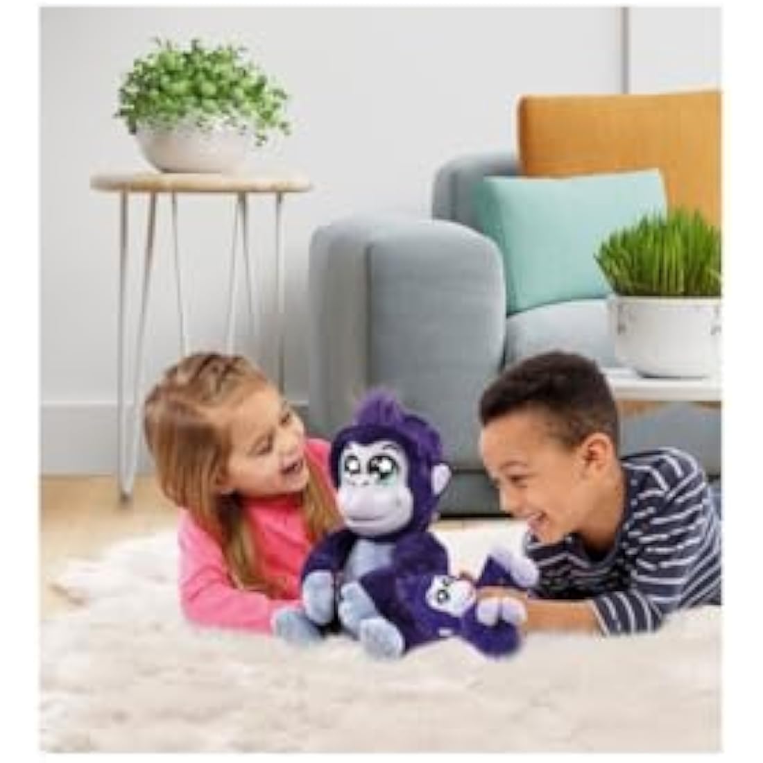 Animagic Tiki and Toko Interactive Gorilla Plush Toys with 100+ Sounds