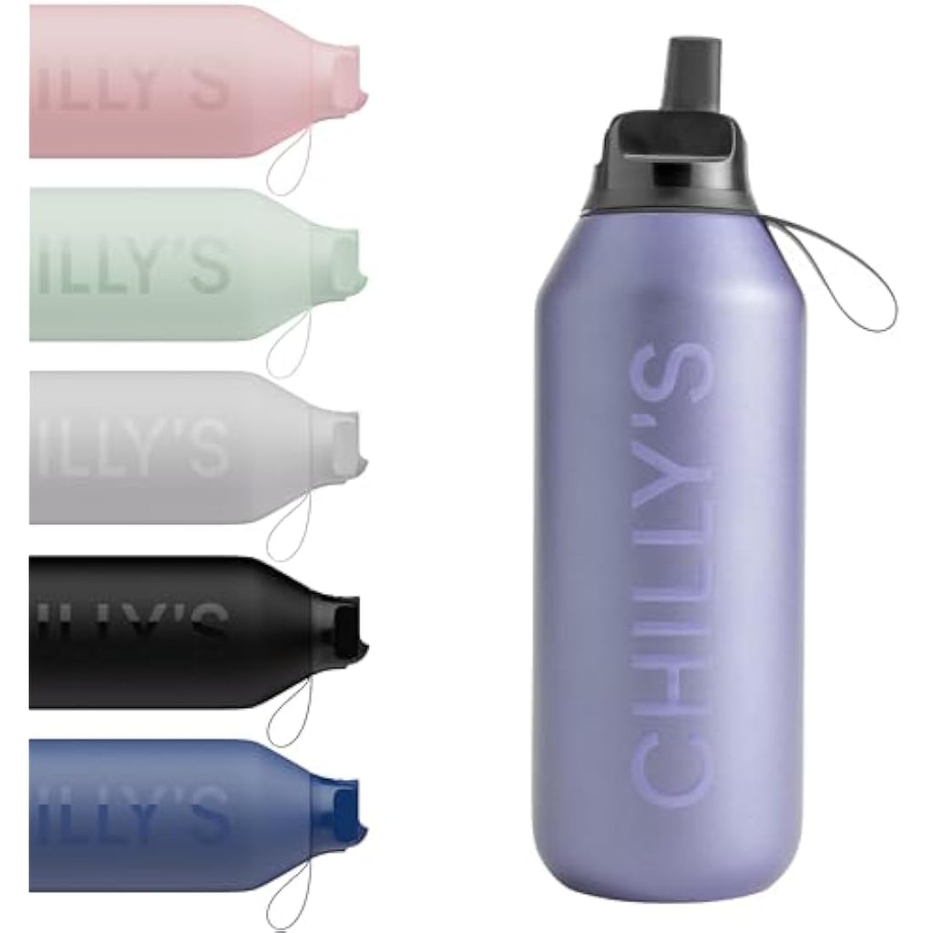 Chilly's Series 2 Flip Water Bottle – Insulated Stainless Steel, 1L