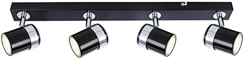 UKEW 4 Way Ceiling Spotlight – Modern Chrome Adjustable GU10 Bar