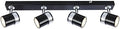 UKEW 4 Way Ceiling Spotlight – Modern Chrome Adjustable GU10 Bar