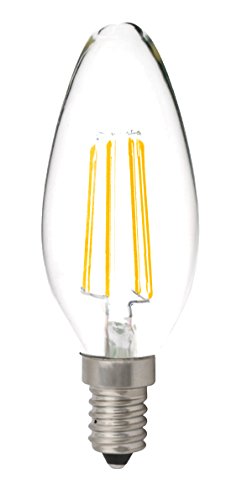greenandco E14 LED Filament Candle Bulb | 2700K Warm White | 10-Pack