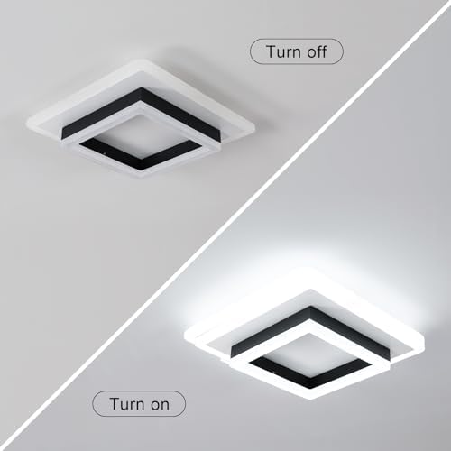 DELIPOP Modern Square LED Ceiling Light – 30W 6500K Acrylic Lamp
