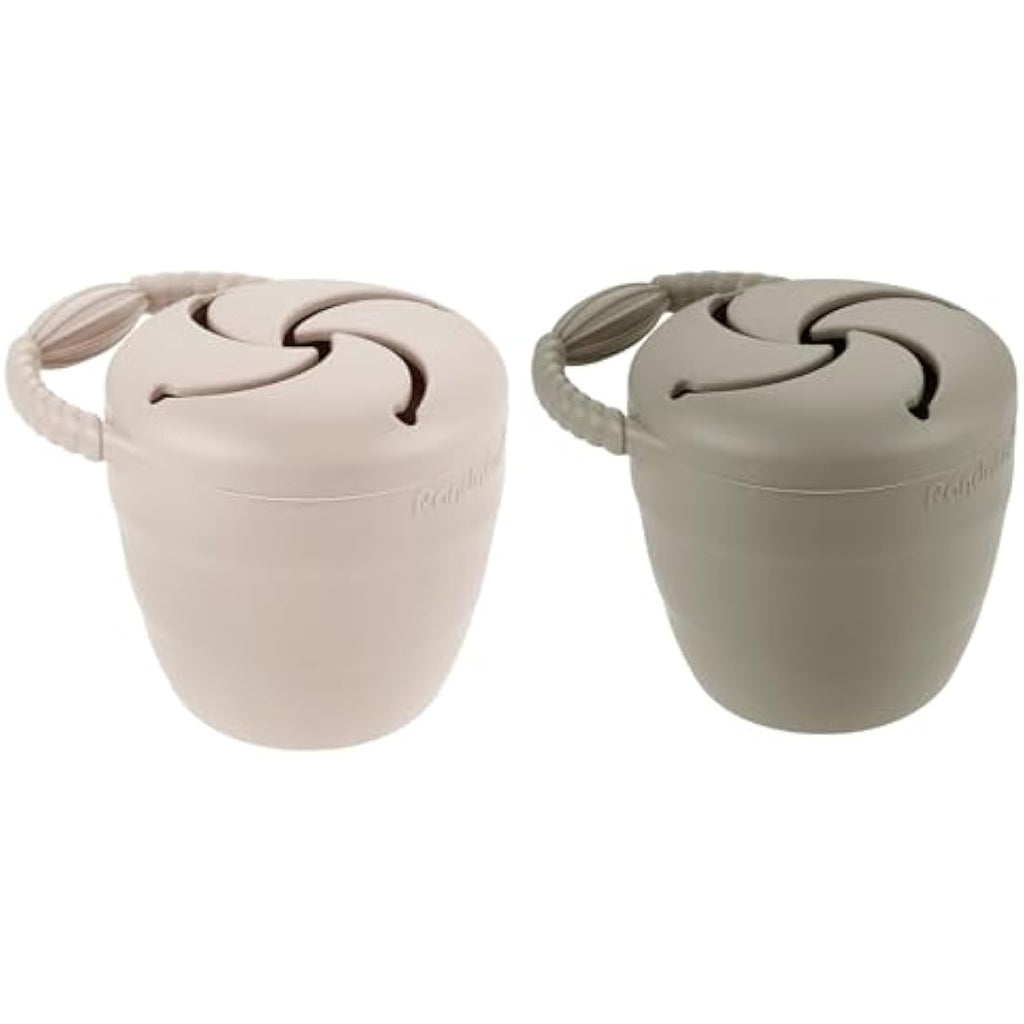 PandaEar Collapsible Silicone Baby Snack Cups | Spill Proof 2 Pack