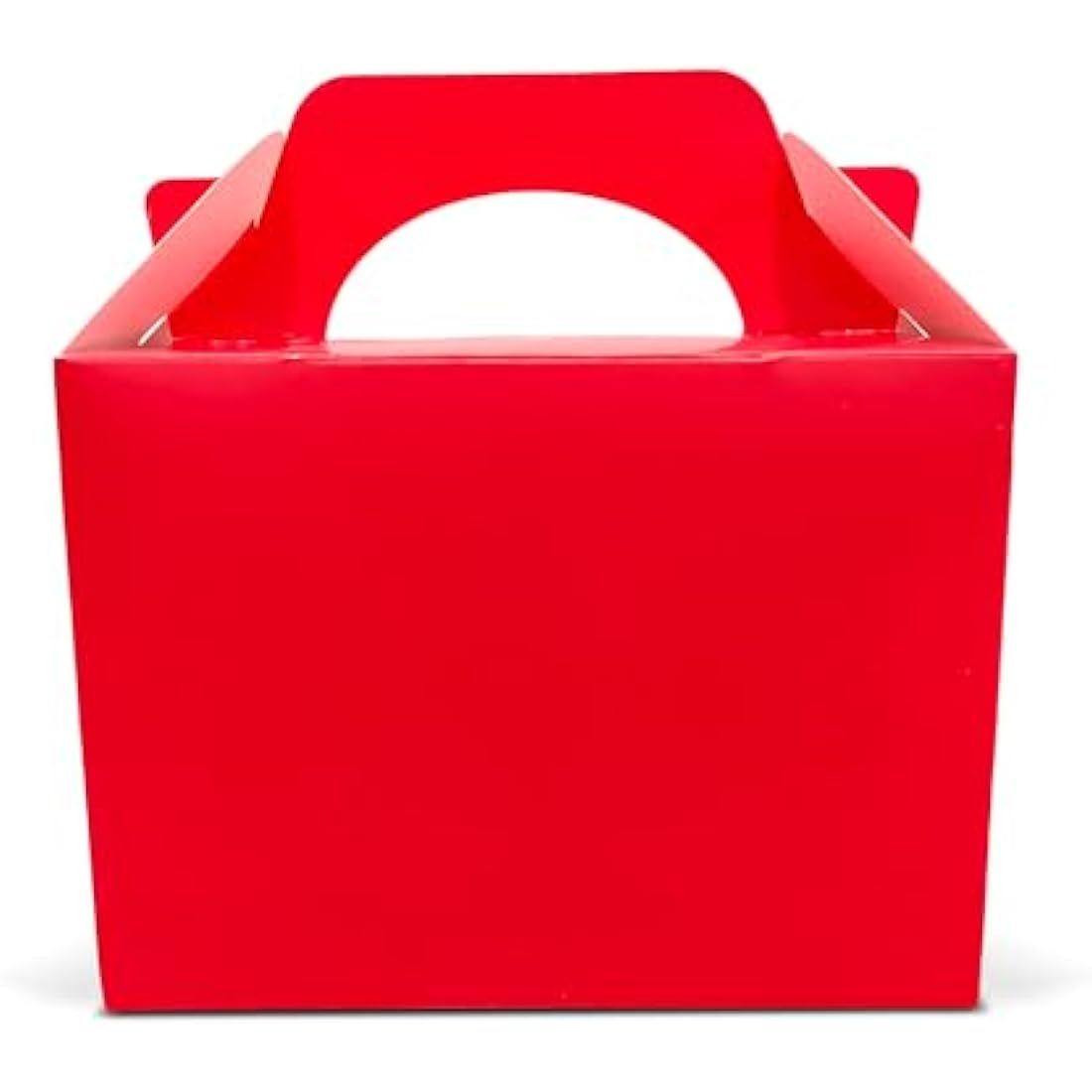 Lotus Red Children's Party Food Boxes - Recyclable Meal Carry Bag (50 Pack)