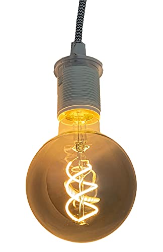 greenandco E27 G95 Vintage LED Filament Bulb - 1800K Warm White, 8-Pack