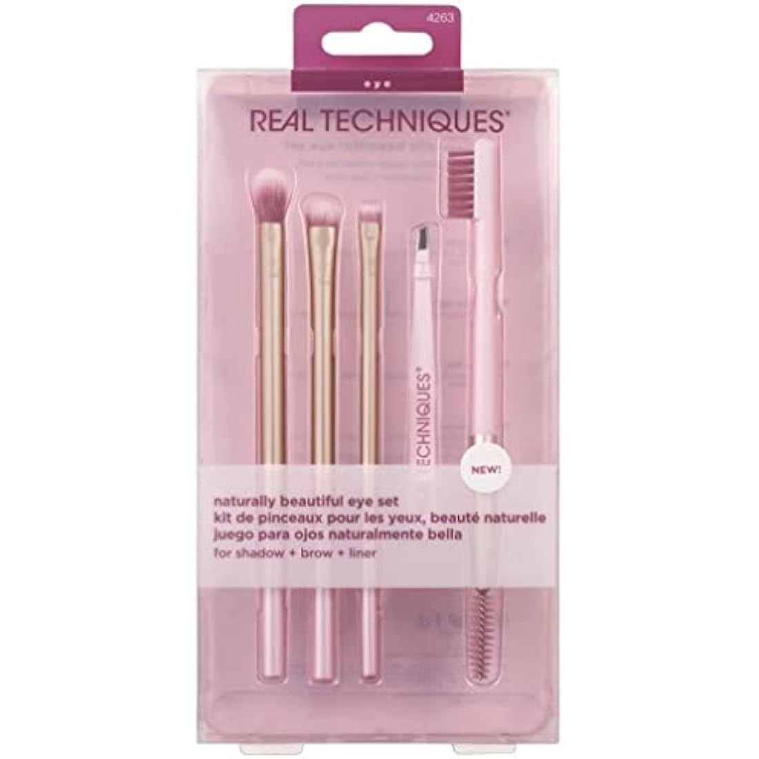 Real Techniques Naturally Beautiful Eye Makeup Brush Set - 5 Piece Kit
