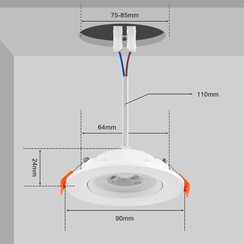 Jolof Store Ultra Slim LED Downlights | 5W 6000K Cool White | 20 Pack
