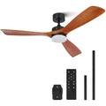 Vonluce 52" Wood Ceiling Fan with Light | Quiet DC Motor & Remote, Walnut