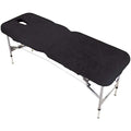 Physique Massage Table Cover with Face Hole - Thick Cotton Fabric, Black