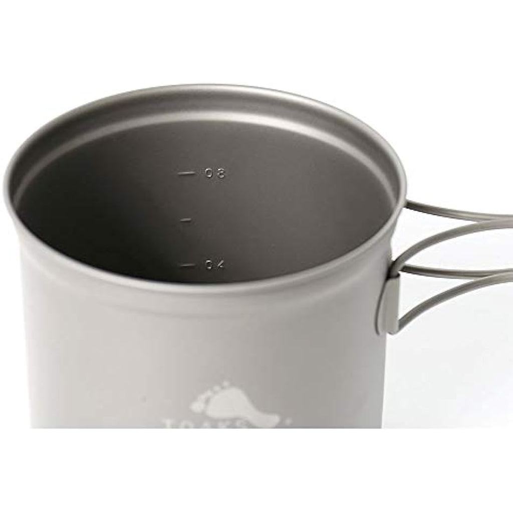 Toaks Titanium Outdoor Camping Pan and Pot Set - 1100ml Ultralight
