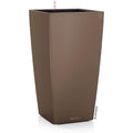 Lechuza CUBICO Color 40 Self-Watering Planter | Large Nutmeg Pot