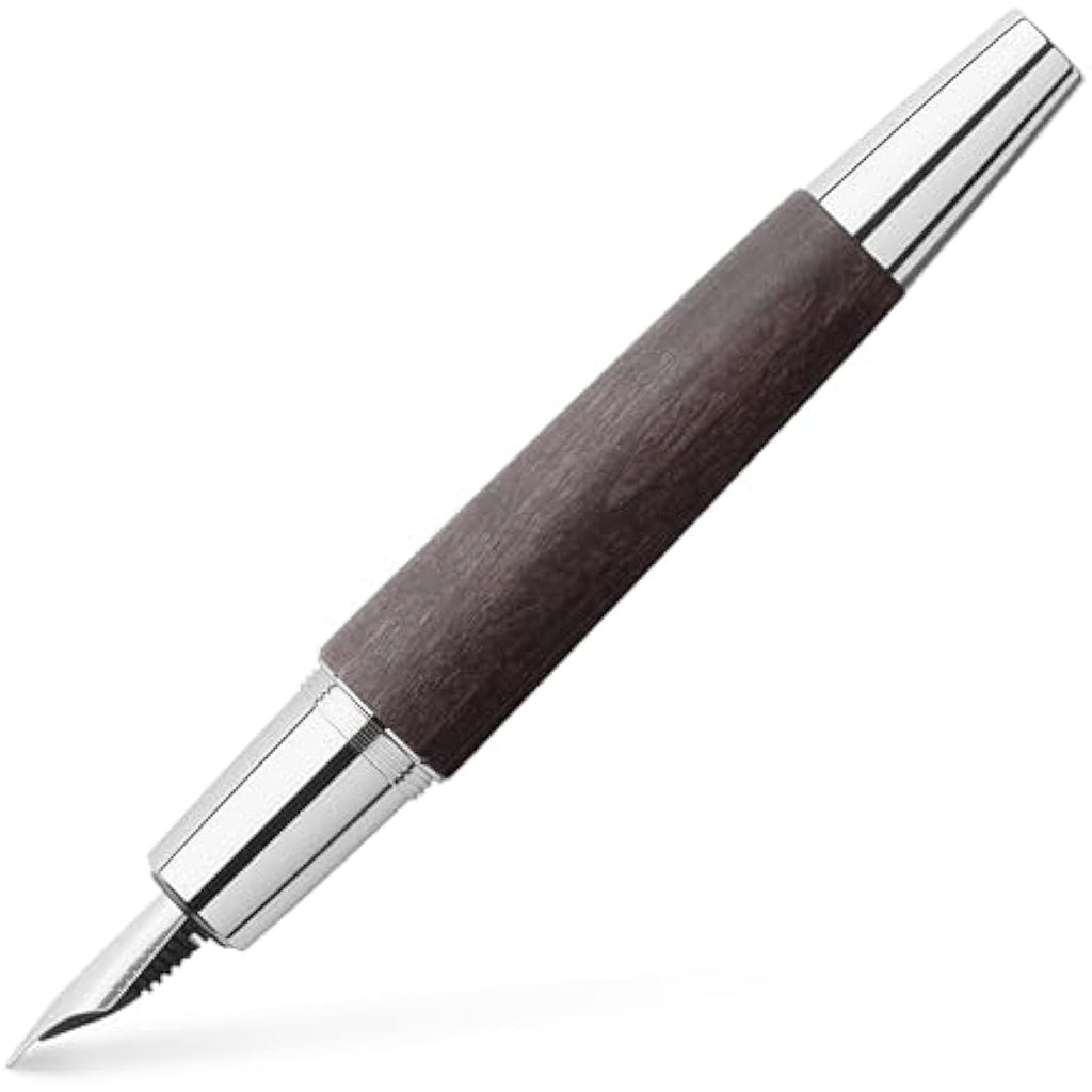 E-Motion Fountain Pen – Black Pear Wood & Chrome, Nib B