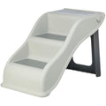 TRIXIE 3 Step Pet Stairs – Foldable Lightweight Non-Slip Dog Steps, Grey