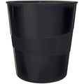 Leitz 15L Waste Paper Bin – Recyclable Sustainable Office Bin, Black