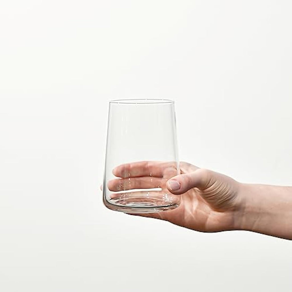 Krosno Infinity Water Glasses | 490ml Lead-Free Crystal Tumblers | Set of 6