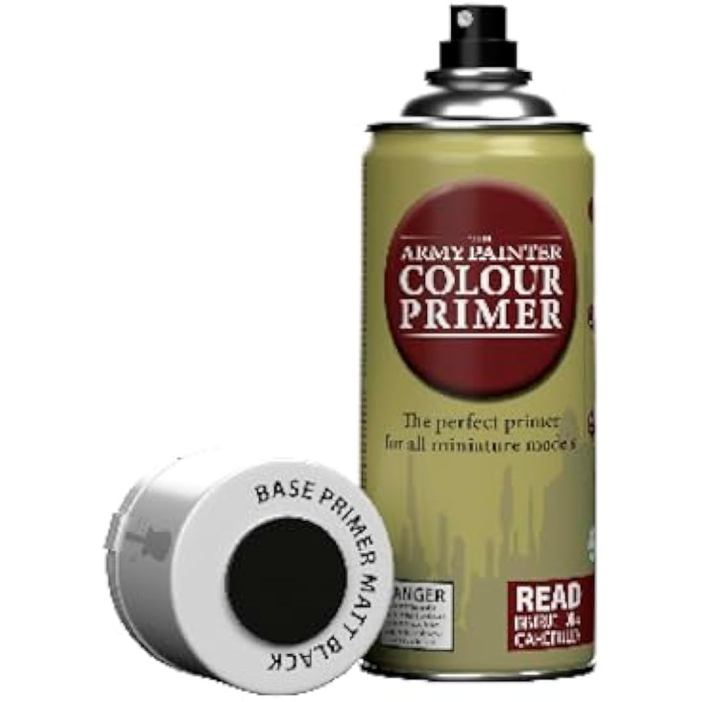 The Army Painter Matt Black Colour Primer – 400ml Acrylic Spray Paint