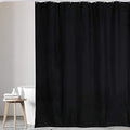 Jolof Store Black Polyester Shower Curtain - Mildew Resistant (180x220cm)