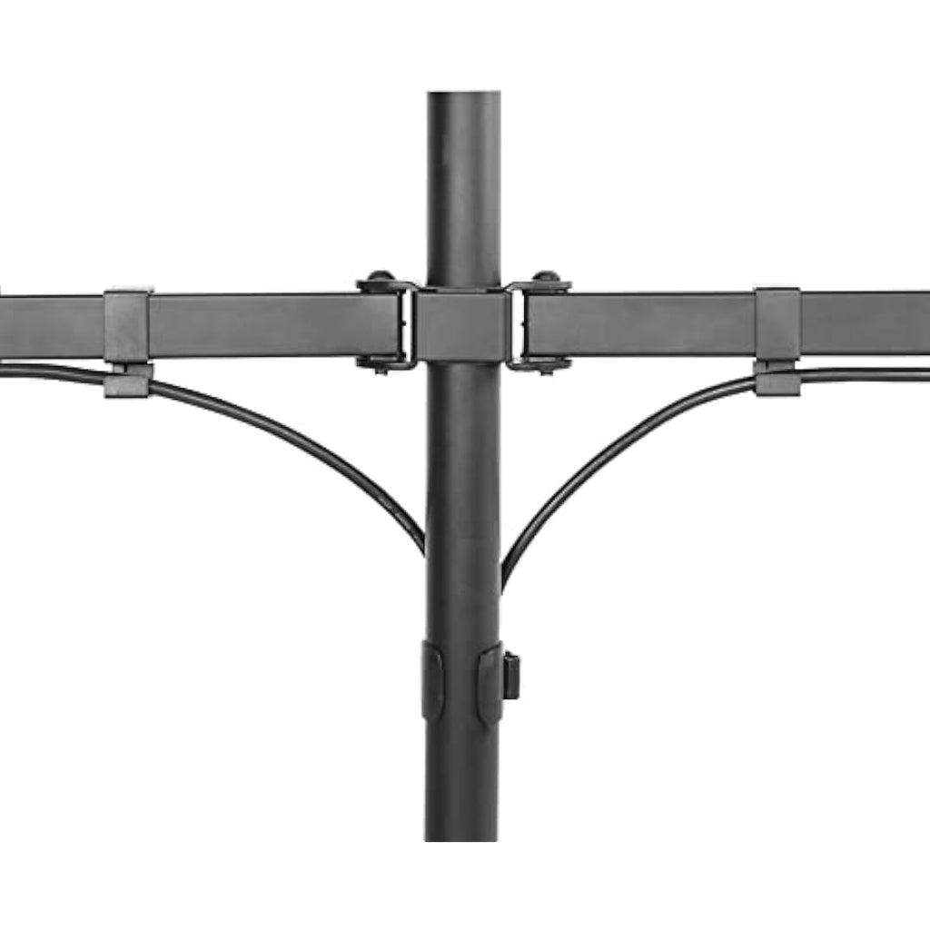 Newstar FPMA-D550DBLACK Full Motion Dual Monitor Desk Mount - Height Adjustable, Black