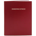 BookFactory Engineering Notebook – Red Hardbound 1/4" Grid Lab Journal