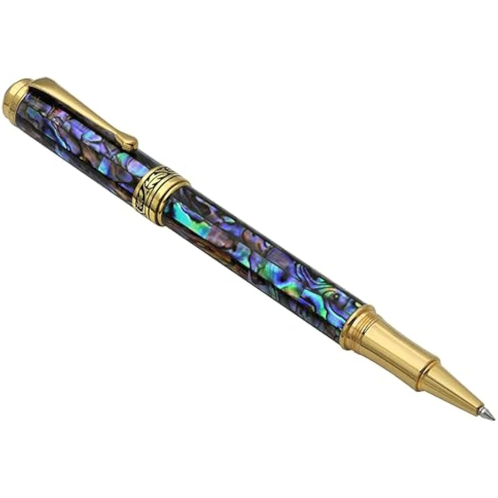 Xezo Maestro Rollerball Pen | Paua Sea Shell & 18K Gold Plated Limited Edition