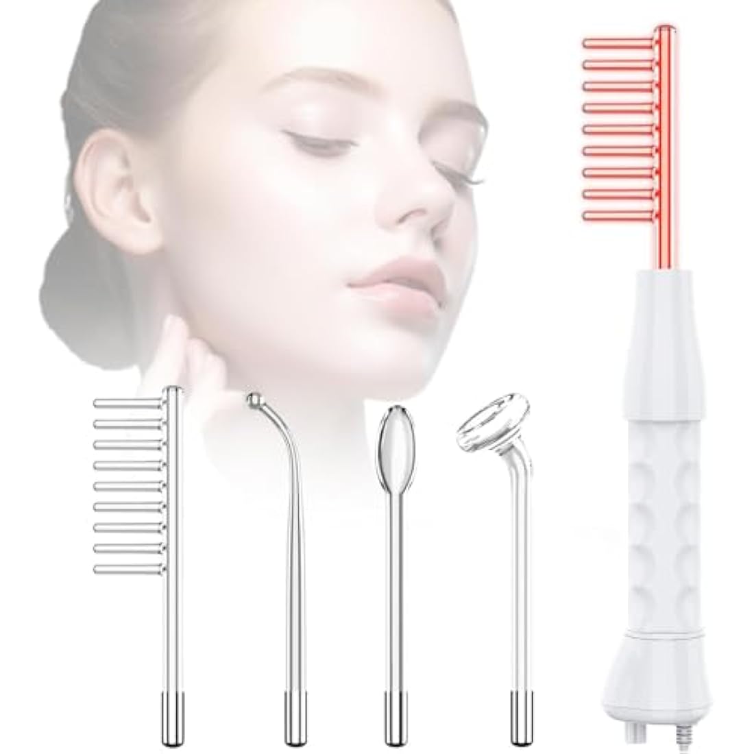 Blayram High Frequency Facial Wand – 4 Violet Tubes for Acne & Anti-Aging