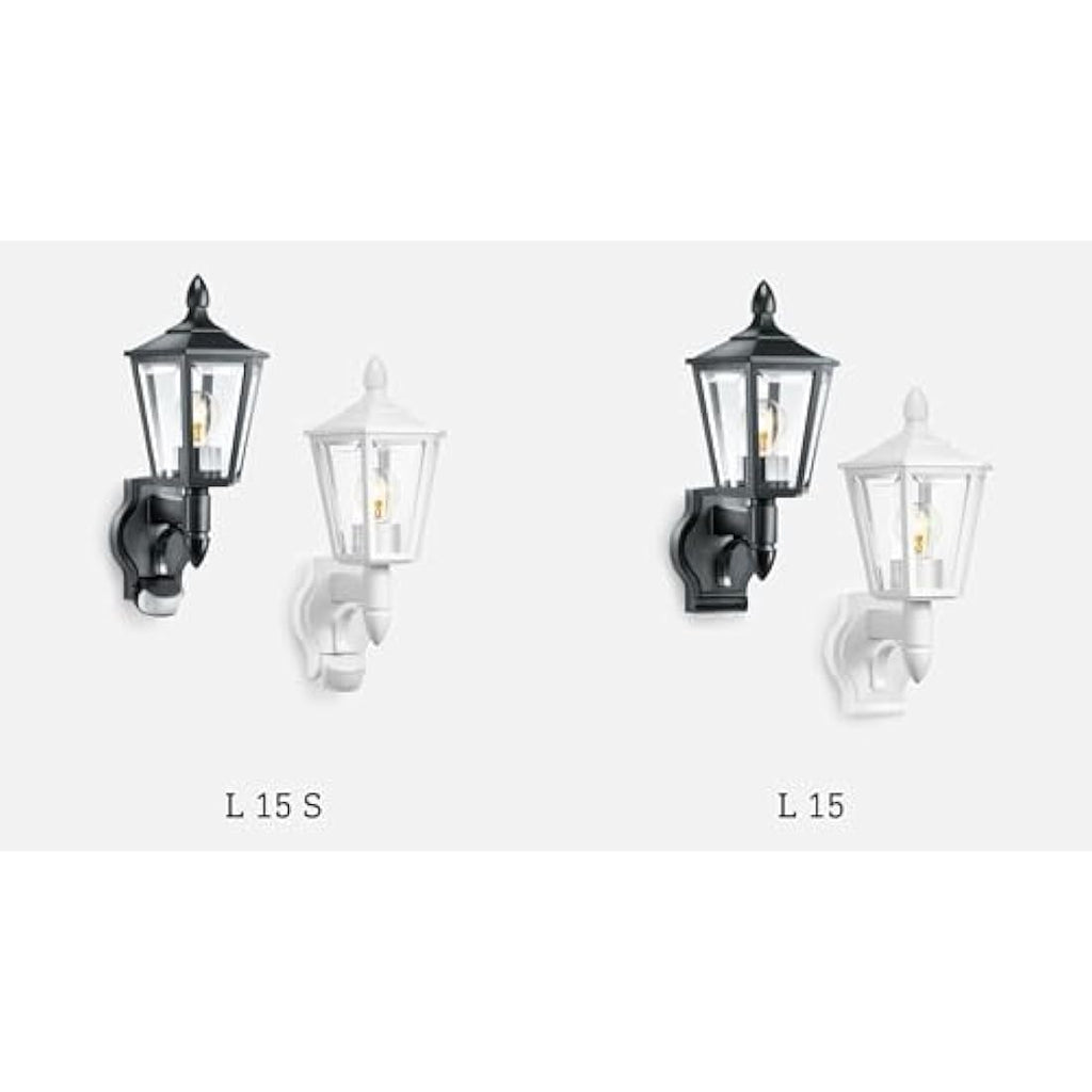 Steinel L 15 S Outdoor Wall Light – 180° Motion Sensor – Black