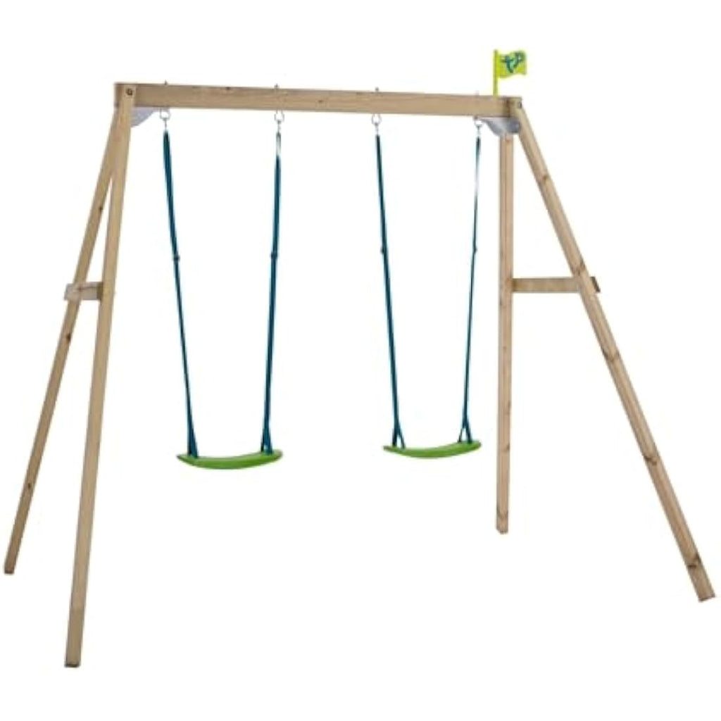 TP Toys Forest Double Wooden Swing Frame – Outdoor Kids Garden Set