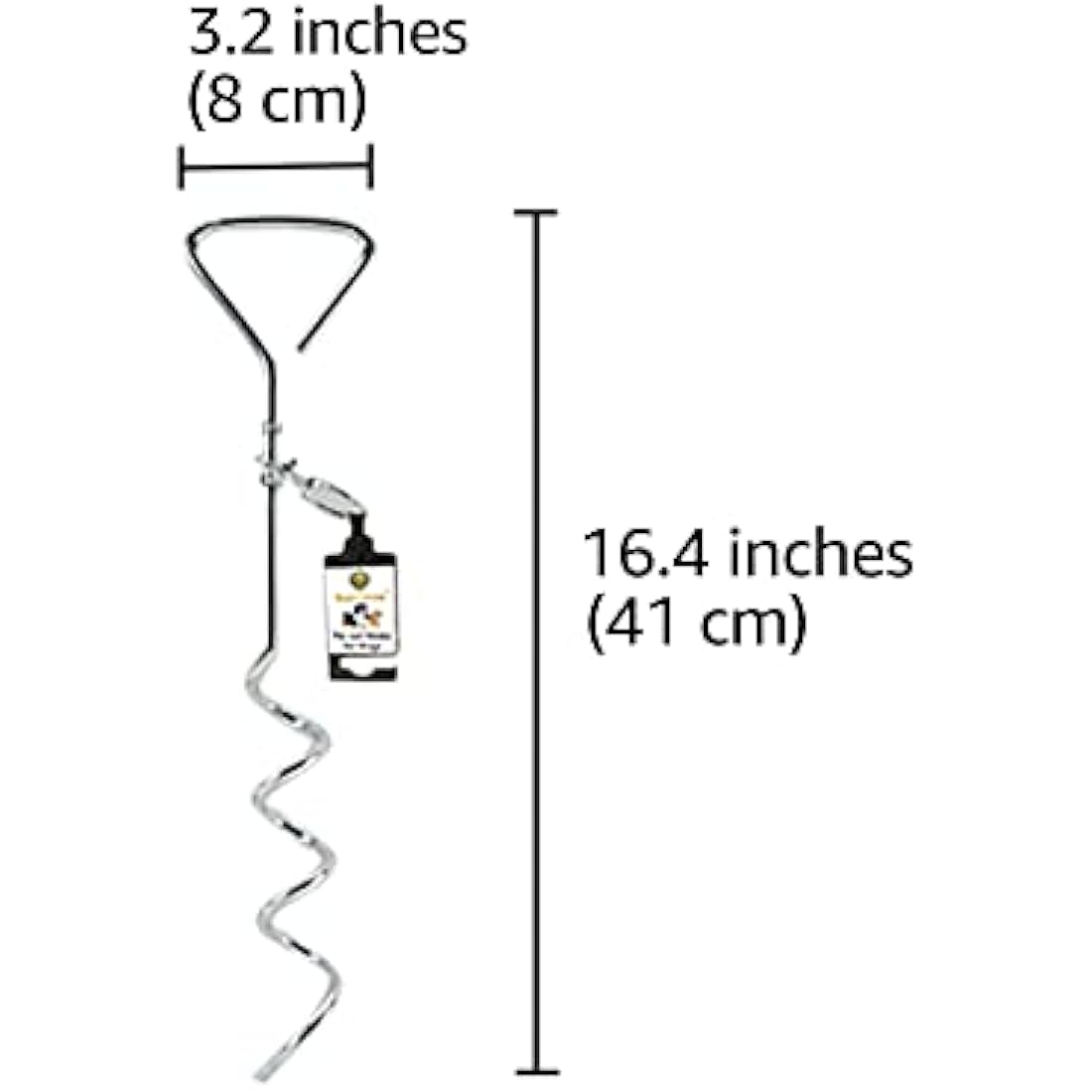 Jolof Store Steel Dog Tie-Out Cable and Spiral Stake for Dogs up to 80 lbs