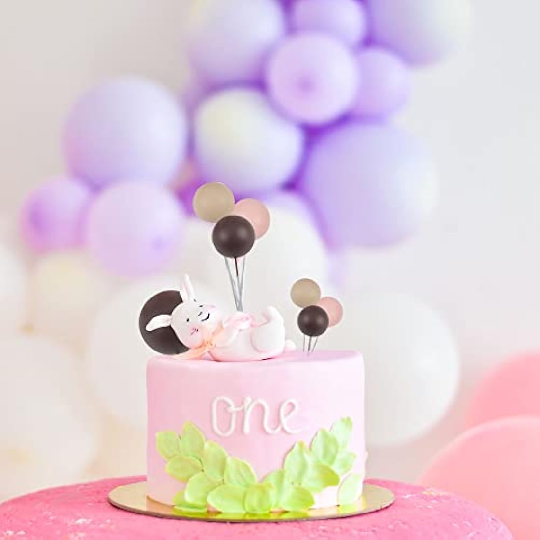Gyufise 30Pcs Brown Foam Ball Cake Toppers – Mini Balloon Party Decor