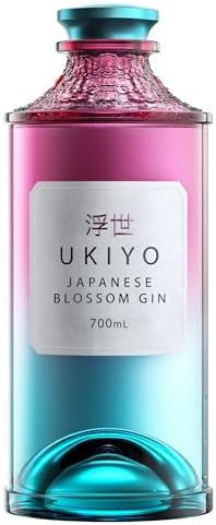 Ukiyo Blossom Japanese Craft Gin | Floral Sakura & Yuzu | 70cl, 40% ABV