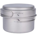 iBasingo Titanium Camping Cookware Set | Ultralight 3-in-1 Backpacking Pots