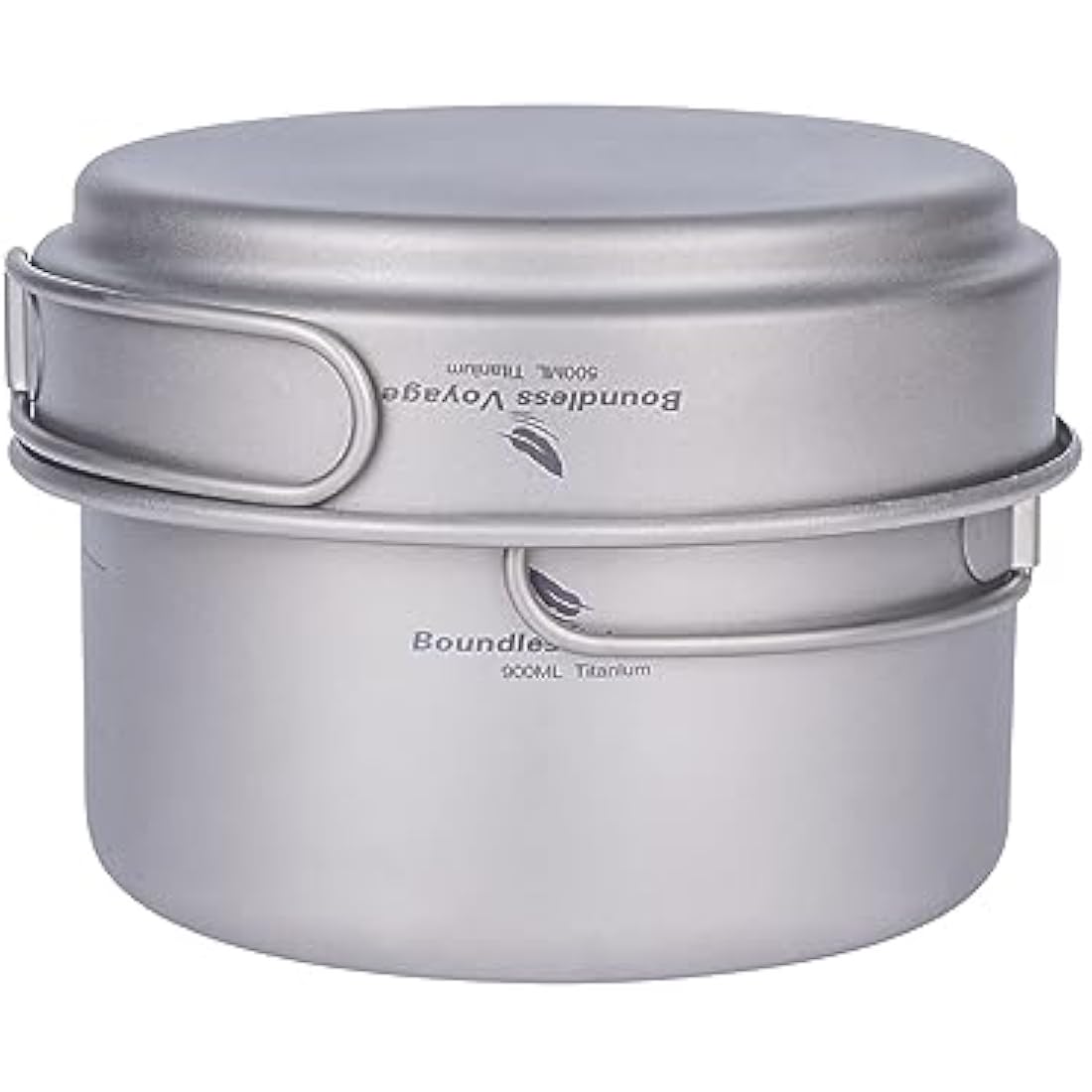 iBasingo Titanium Camping Cookware Set | Ultralight 3-in-1 Backpacking Pots